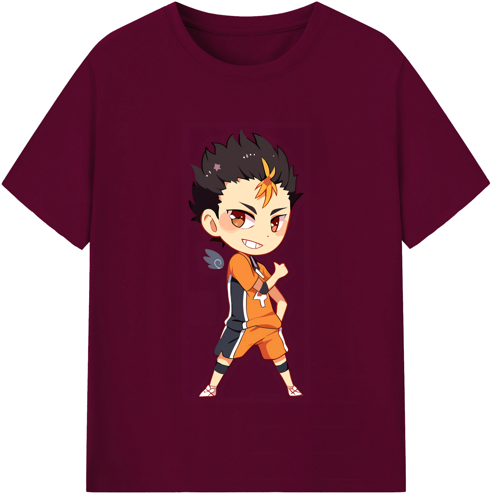 （画像用） ハイキュー!! Haikyu!! レディースカジュアルプリントTシャツ（綿100％）